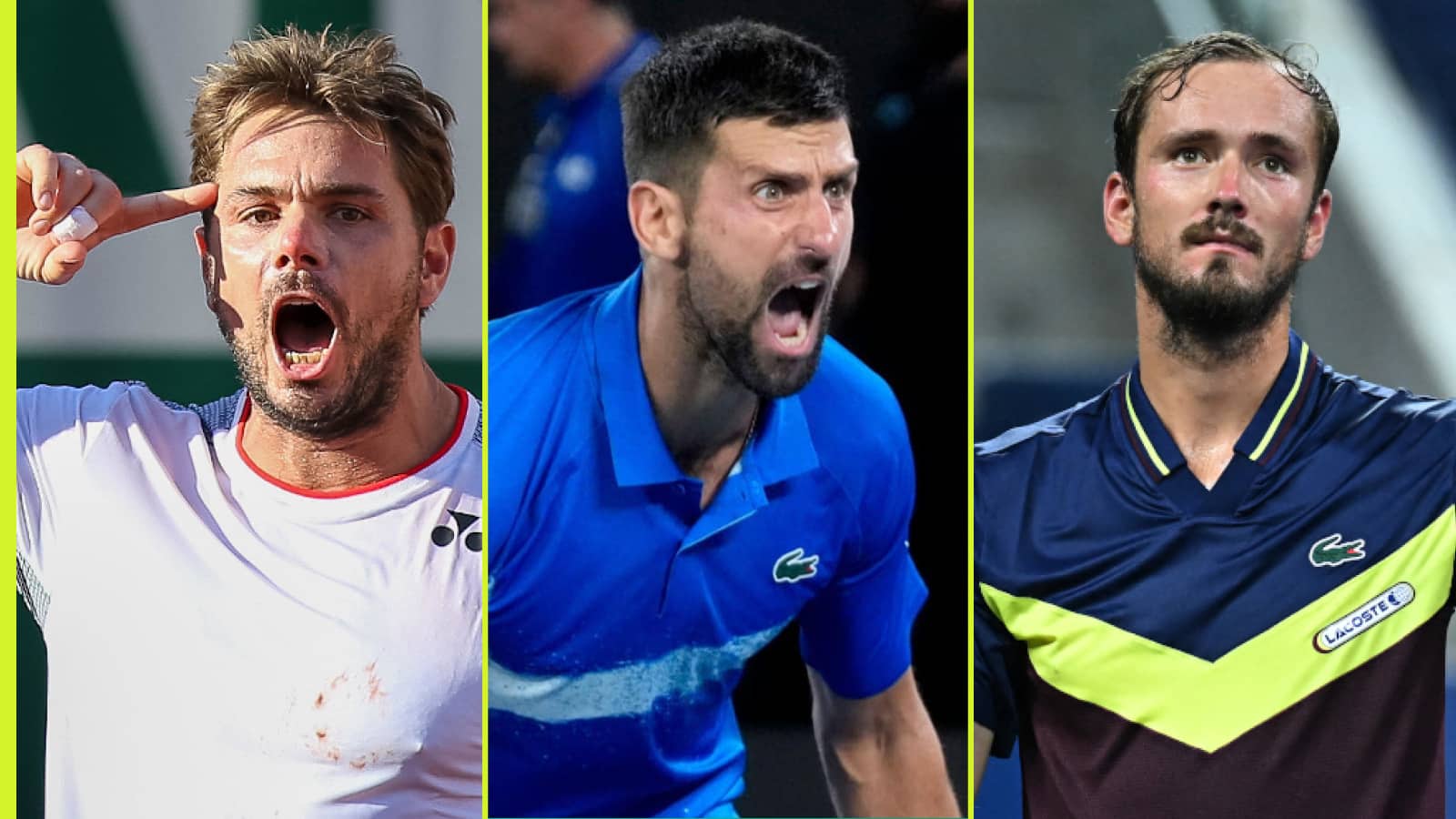在ATP排名前10名中大部分时间的10名活跃球员：Novak Djokovic和876